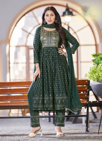 Grab These Beautiful Looking Readymade Suits.These Top And Bottom is Fabricated On Rayon And Dupatta Are Nazmin.Its Beautified With Designer Printed With Embroidery.