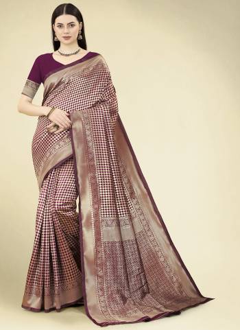 Garb These Party Wear Saree in Fine Colored.These Saree And Blouse is Banarasi Silk Fabricated.Its Beautified With Wevon Designer.