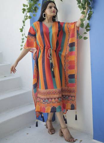 Attrective Looking These Beautiful Looking Readymade Kaftaan.These Kaftaan is Fabricated On Chinon Crochet.Its Beautified With Designer Digital Printed.