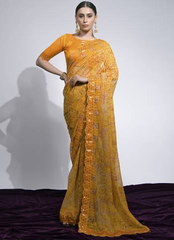 Garb These Fancy Saree in Fine Colored.These Saree Are Chiffon And Blouse is Mono Banglori Fabricated.Its Beautified With Foil Printed, Embroidery Work Border Lace.