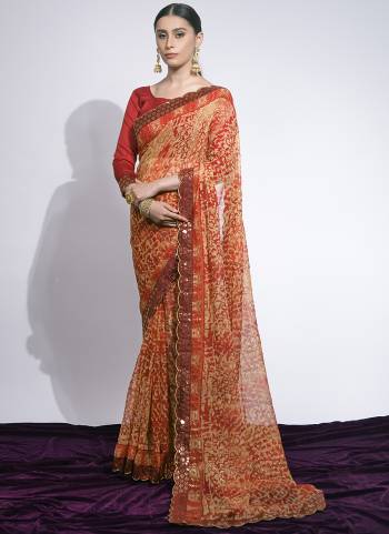 Garb These Fancy Saree in Fine Colored.These Saree Are Chiffon And Blouse is Mono Banglori Fabricated.Its Beautified With Foil Printed, Embroidery Work Border Lace.