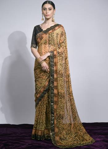 Garb These Fancy Saree in Fine Colored.These Saree Are Chiffon And Blouse is Mono Banglori Fabricated.Its Beautified With Foil Printed, Embroidery Work Border Lace.