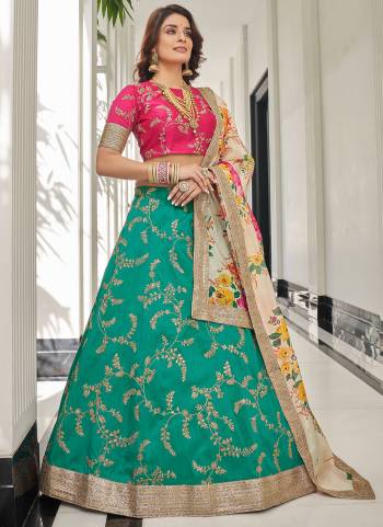 For A Designer Look,Grab These Lehenga Choli in Fine Colored.These Lehenga Are Art Silk And Blouse Are Fabricated On Art Silk Pair With Organza Dupatta.Its Beautified With Designer Thread,Dori,Sequance Embroidery Work.