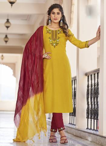 Grab These Beautiful Looking Readymade Suits With Dupatta.These Suit is Fabricated On Top Are Viscose And Bottom Are Rayon And Fancy Fabric Dupatta .Its Beautified With Wevon Dobby Designer With Embroidery Work.