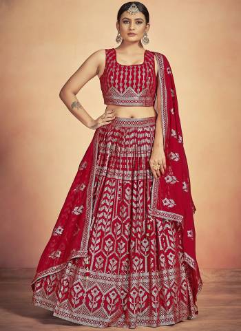 For A Designer Look,Grab These Lehenga Choli in Fine Colored.These Lehenga And Blouse Are Fabricated On Georgette Pair With Georgette Dupatta.Its Beautified With Designer Sequance Embroidery Work.