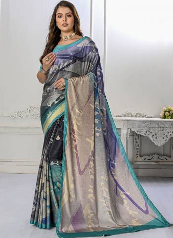 Garb These Designer Party Wear Saree in Fine Colored.These Saree And Blouse is Fabricated On Crepe Silk Pair.Its Beautified With Designer Digital Printed.