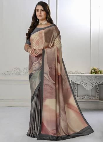 Garb These Designer Party Wear Saree in Fine Colored.These Saree And Blouse is Fabricated On Crepe Silk Pair.Its Beautified With Designer Digital Printed.