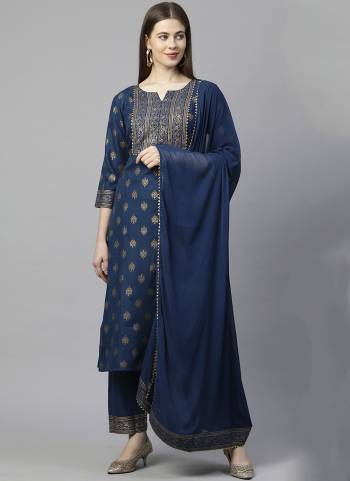 Grab This Readymade Suits In Fine Color Top And Bottom Are Rayon And Dupatta Are Georgette Fabricated Beautified With Printed Designer. It Is Light In Weight And Easy To Carry All Day Long. 