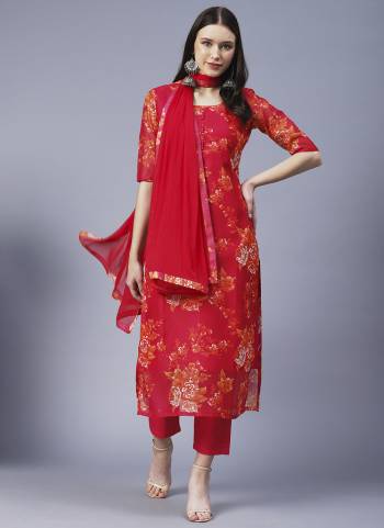 Grab This Readymade Suits In Fine Color.This Suits Are Top And Bottom Are Rayon And Dupatta Are Georgette Fabricated Beautified With Printed Designer. It Is Light In Weight And Easy To Carry All Day Long. 