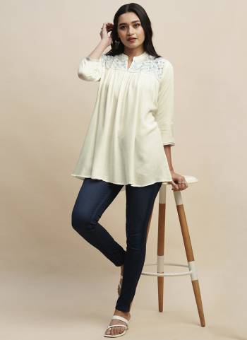 Good quality women's top for you is unique and comes with traditional as well as western touch that makes it a worth having piece of clothing for your wardrobe. It gives you good comfort and a classy look.This stitched Top is beautified as shown. Ideal for office, casual, outing & weekend get together.