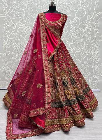 For A Fancy Heavy Designer Look,Grab These Lehenga Choli With 2 Dupatta in Fine Colored.These Lehenga And Choli Are Velvet And Dupatta Are Fabricated On Soft Net And Velvet Pair.Its Beautified With Designer Fancy Patch,Multy Thread, Sequance,Dori Embroidery,Diamond Work.