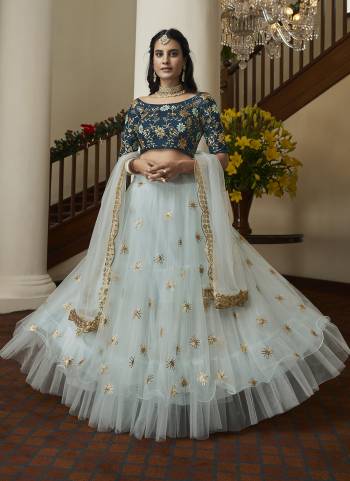 For A Designer Look,Grab These Lehenga Choli in Fine Colored.These Lehenga And Dupatta Are Fabricated On Butterfly Net Pair With Kum Kum Silk Blouse.Its Beautified With Heavy Thread,Sequance Embroidery Work.