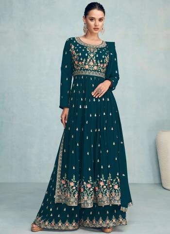 Attrective These Plazzo Suit in Fine Colored Pair With Bottom And Dupatta.These Top And Dupatta Are Fabricated On Faux Georgette Pair With Faux Georgette Bottom.Its Beautified With Santoon Inner.Its Beautified With Heavy Designer Embroidery Work.