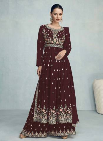 Attrective These Plazzo Suit in Fine Colored Pair With Bottom And Dupatta.These Top And Dupatta Are Fabricated On Faux Georgette Pair With Faux Georgette Bottom.Its Beautified With Santoon Inner.Its Beautified With Heavy Designer Embroidery Work.