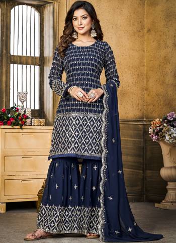 Grab These Designer Suit in Fine Colored Pair With Bottom And Dupatta.These Top And Dupatta Are Fabricated On Faux Georgette Pair With Faux Georgette Bottom.Its Beautified With Santoon Inner.Its Beautified With Heavy Designer Sequance Embroidery Work.