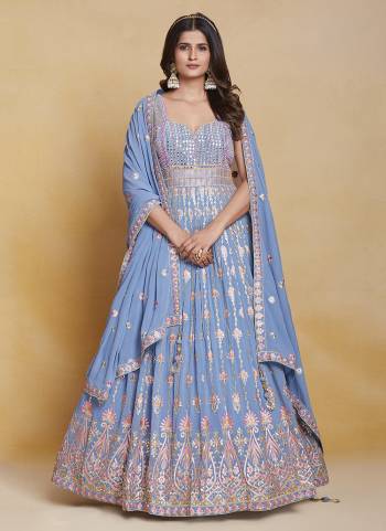 Attrective These Readymade Gown With Dupatta in Fine Colored.These Gown Are Georgette Fabricated On Georgette Dupatta.Its Beautified With Heavy Designer Thread,Mirror,Sequance Embroidery Work.