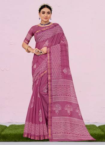 Looking These Party Wear Saree in Fine Colored.These Saree And Blouse is Fabricated On Cotton.Its Beautified With Printed Designer.