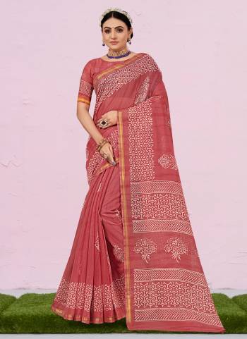 Looking These Party Wear Saree in Fine Colored.These Saree And Blouse is Fabricated On Cotton.Its Beautified With Printed Designer.