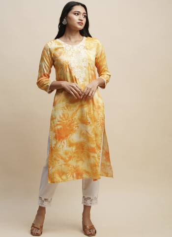 Attrective These Beautiful Looking Readymade Long Kurti.These Kurtis Fabricated On Rayon.Its Beautified With Tie Dye Printed,Embroidery Work.