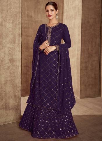 Attrective These Plazzo Suit in Fine Colored Pair With Bottom And Dupatta.These Top And Dupatta Are Fabricated On Faux Georgette Pair With Faux Georgette Bottom.Its Beautified With Santoon Inner.Its Beautified With Heavy Designer Sequance Embroidery Work.