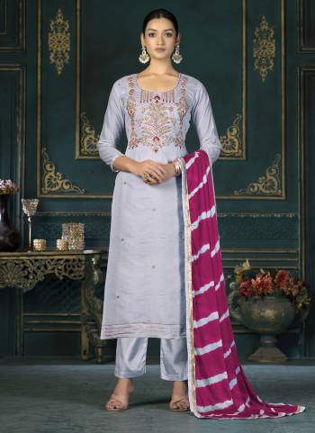 Attrective These Suit in Fine Colored Pair With Bottom And Dupatta.These Top Are Modal Chanderi And Dupatta Are Fabricated On Naznin Pair With Santoon Bottom.Its Beautified With Santoon Inner.Its Beautified With Designer Embroidery Work.