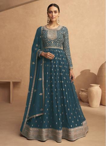 Garb These Designer Anarkali Suits in Fine Colored Pair With Dupatta.These Top Are Faux Georgette And Dupatta Are Fabricated On Faux Georgette Pair With Faux Georgette Bottom.Its Beautified With Heavy Designer Floral Sequance Embroidery Work.