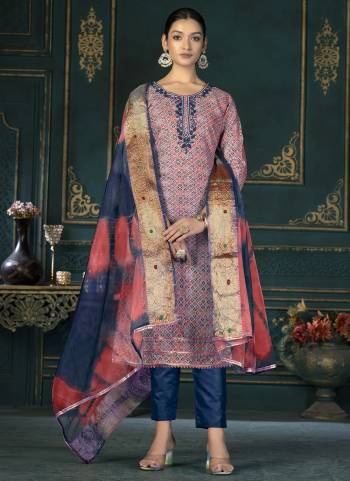 Grab These Suit in Fine Colored Pair With Bottom And Dupatta.These Top Are Cotton And Dupatta Are Fabricated On Organza Pair With Cotton Bottom.Its Beautified With Designer Perinted With Hand Work.