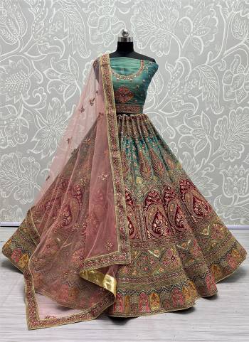 For A Fancy Designer Look,Grab These Lehenga Choli With Dupatta in Fine Colored.These Lehenga And Choli Are Bridal Net And Dupatta Are Fabricated On Soft Net Pair.Its Beautified With Designer Fancy Multy Thread,Sequance,Dori Embroidery,Diamond Work.