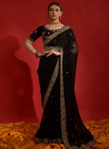 Attrective Look These Saree in Fine Colored.These Saree Are Georgette And Blouse is Mono Banglori Fabricated.Its Beautified With Designer Codding,Sequance Embroidery Work.