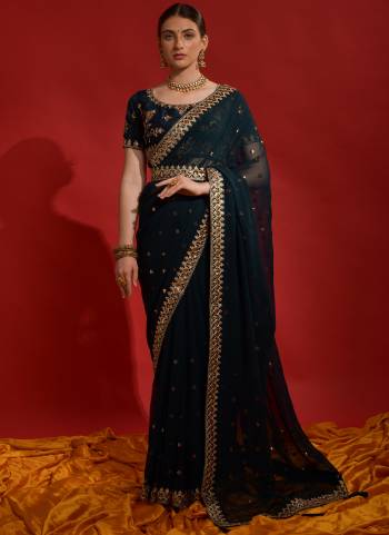 Attrective Look These Saree in Fine Colored.These Saree Are Georgette And Blouse is Mono Banglori Fabricated.Its Beautified With Designer Codding,Sequance Embroidery Work.