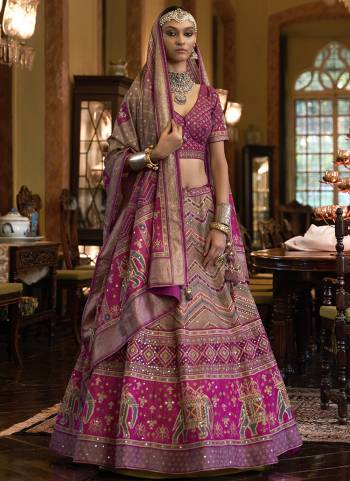 For A Fancy Designer Look,Grab These Lehenga Choli With Dupatta in Fine Colored.These Lehenga And Choli Are Rajwadi Silk And Dupatta Are Fabricated On Rajwadi Silk Pair.Its Beautified With Designer Printed With Mirror Embroidery Work.