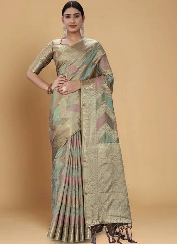 Look Attrective These Designer Party Wear Saree in Fine Colored.These Saree And Blouse is Fabricated On Organza.Its Beautified With Wevon Jari Designer.