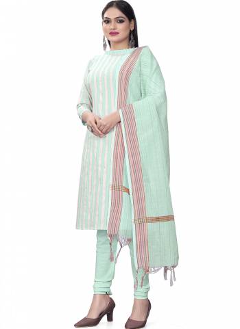 Garb This Suits In Lovely Color.Its Pretty Top Is Cotton Based Paired Bottom Cotton And Cotton Fabricated Dupatta Are Wevon Designer. Which Gives An Attractive To The Dress.