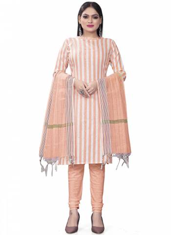 Garb This Suits In Lovely Color.Its Pretty Top Is Cotton Based Paired Bottom Cotton And Cotton Fabricated Dupatta Are Wevon Designer. Which Gives An Attractive To The Dress.