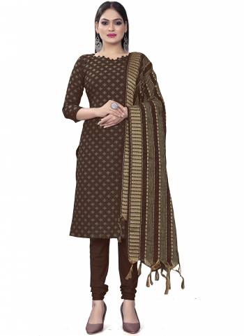 Garb This Suits In Lovely Color.Its Pretty Top Is Cotton Based Paired Bottom Cotton And Cotton Fabricated Dupatta Are Wevon Designer. Which Gives An Attractive To The Dress.