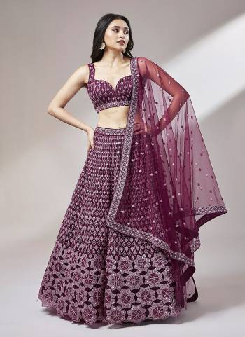 Attrective Looking This Partywear Fine Color Heavy Designer Choli Fabric Are Net And Lahenga Net And Dupatta Net In Fabricated Beautified With Attrective Thread,Sequance Embroidery Work. Buy Now.