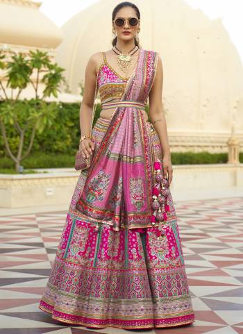 For A Fancy Designer Look,Grab These Lehenga Choli With Dupatta in Fine Colored.These Lehenga Are Rajwadi Silk And Choli Are Smooth Silk And Dupatta Are Fabricated On Rajwadi Silk Pair.Its Beautified With Designer Printed With Mirror Embroidery Work.