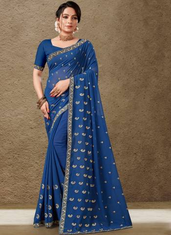 Garb These Saree in Fine Colored.These Saree Are Georgette And Blouse is Fabricated On Art Silk Pair.Its Beautified With Blooming Color With Jari Embroidery Work.