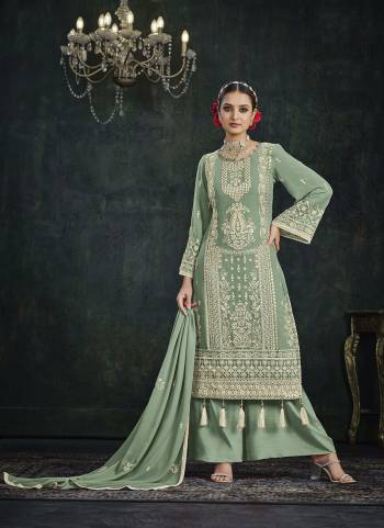 Grab These Plazzo Suit in Fine Colored Pair With Bottom And Dupatta.These Top And Dupatta Are Fabricated On Faux Georgette Pair With Santoon Bottom.Its Beautified With Santoon Inner.Its Beautified With Designer Heavy Embroidery Work.