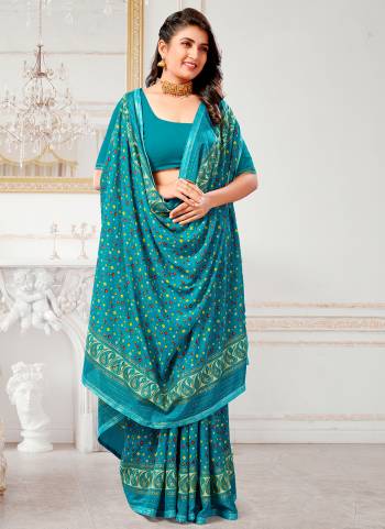 Attrective These Printed Designer Saree in Fine Colored.These Saree Are Renial And Blouse is Fabricated On Renial Pair.