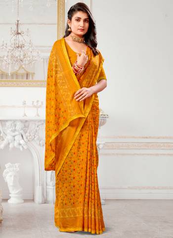 Attrective These Printed Designer Saree in Fine Colored.These Saree Are Renial And Blouse is Fabricated On Renial Pair.