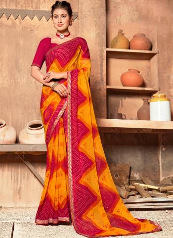 Attrective These Printed Designer Saree in Fine Colored.These Saree Are Georgette And Blouse is Fabricated On Georgette Pair.