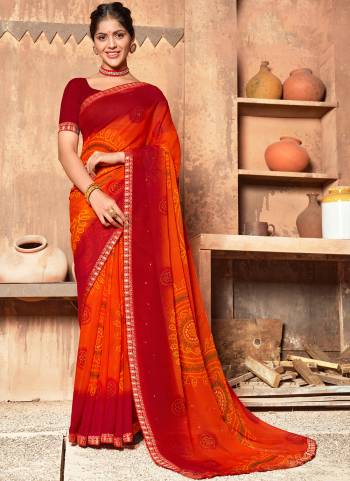 Attrective These Printed Designer Saree in Fine Colored.These Saree Are Georgette And Blouse is Fabricated On Georgette Pair.