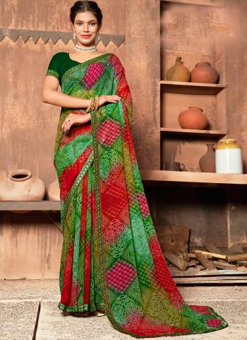 Attrective These Printed Designer Saree in Fine Colored.These Saree Are Georgette And Blouse is Fabricated On Georgette Pair.