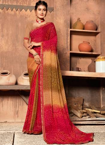 Attrective These Printed Designer Saree in Fine Colored.These Saree Are Georgette And Blouse is Fabricated On Georgette Pair.