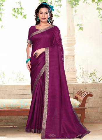 Attrective Saree in Fine Colored.These Saree Are Vichitra And Blouse is Fabricated On Vichitra Pair.