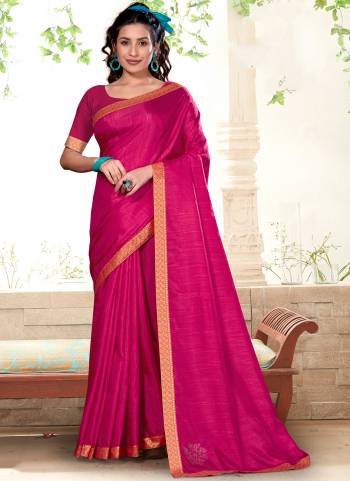 Attrective Saree in Fine Colored.These Saree Are Vichitra And Blouse is Fabricated On Vichitra Pair.