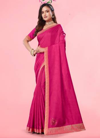 Attrective Saree in Fine Colored.These Saree Are Vichitra Silk And Blouse is Fabricated On Vichitra Silk Pair.