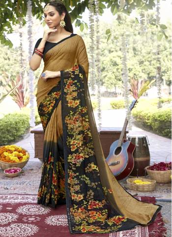 Attrective Saree in Fine Colored.These Saree Are Georgette And Blouse is Fabricated On Georgette Pair.