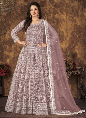 Grab These Beautiful Looking Designer Gown With Dupatta.Its Beautified With Designer Embroidery Work.